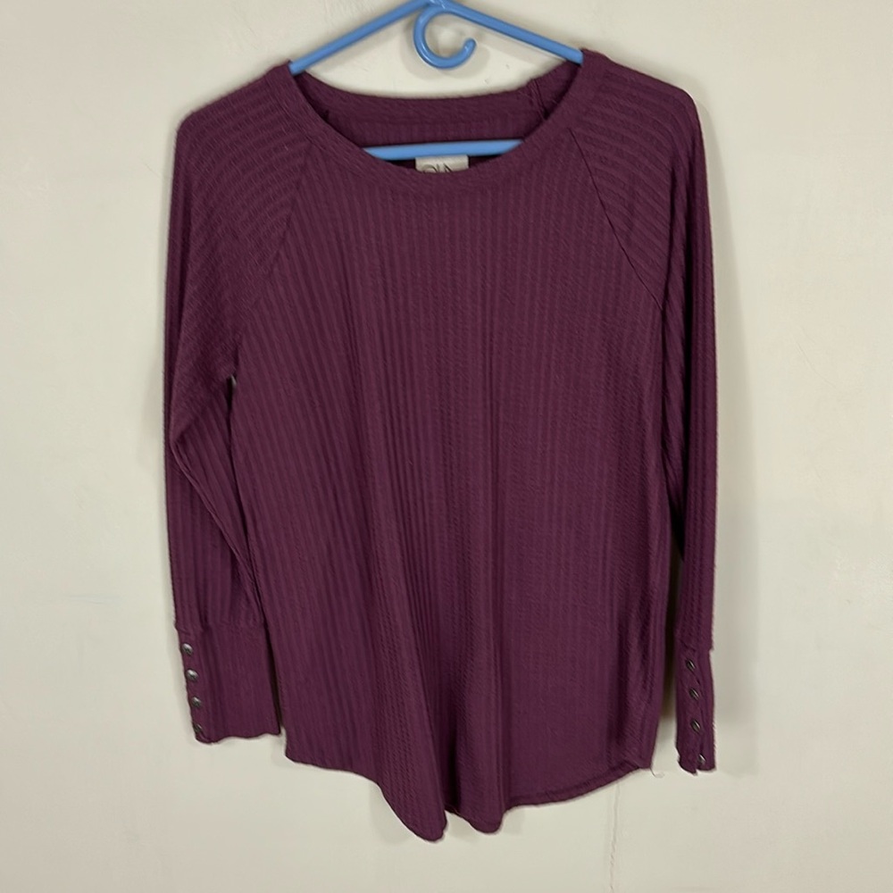 Chaser Textured Thermal Purple Top Size Large